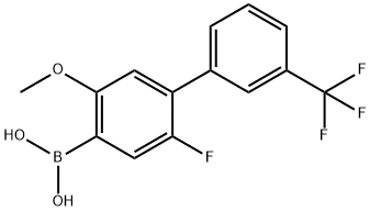2-fluoro-5-methoxy-3'-(trifluoromethyl)biphenyl-4-ylboronic acid,1641571-96-1,结构式