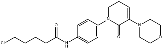 5-氯-N-(4-(3-吗啉代-2-氧代-5,6-二氢吡啶-1(2H)-基)苯基)戊酰胺, 1643330-62-4, 结构式