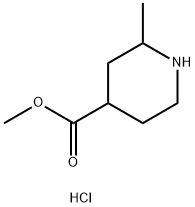 2-甲基哌啶-4-甲酸甲酯盐酸盐 结构式