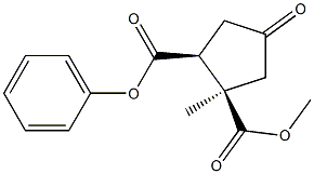 (CIS)-1-BENZYL 2-METHYL 4-OXOCYCLOPENTANE-1,2-DICARBOXYLATE Struktur