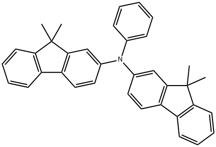 N,N-ビス(9,9-ジメチル-9H-フルオレン-2-イル)アニリン 化学構造式