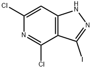 4,6-二氯-3-碘-1H-吡唑并[4,3-C]吡啶, 1658467-36-7, 结构式