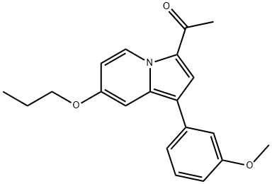 1-(1-(3-methoxyphenyl)-7-propoxyindolizin-3-yl)ethanone Struktur