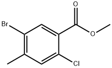 5-Bromo-2-chloro-4-methyl-benzoic acid methyl ester 结构式