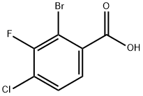 2-bromo-4-chloro-3-fluorobenzoic acid Structure