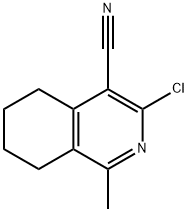 3-氯-1-甲基-5,6,7,8-四氢异喹啉-4-腈,17012-31-6,结构式