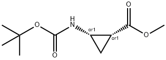 CIS-CYCLOPROPANECARBOXYLIC ACID, 2-[[(1,1-DIMETHYLETHOXY)CARBONYL]AMINO]-, METHYL ESTER,170299-60-2,结构式