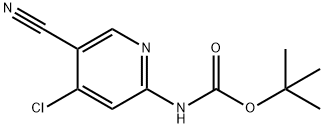 tert-butyl-(4-chloro-5-cyanopyridin-2-yl)carbamate Struktur