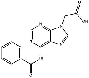 6-Benzoylamino-9H-purine-9-acetic acid Structure