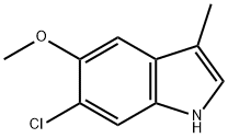 6-氯-5-甲氧基-3-甲基-1H-吲哚 结构式