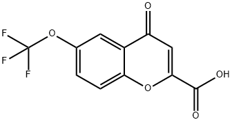 6-trifluoromethoxychromone-2-carboxylic acid Struktur