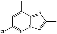 6-chloro-2,8-dimethyl-Imidazo[1,2-b]pyridazine 化学構造式