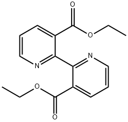 diethyl [2,2'-bipyridine]-3,3'-dicarboxylate 化学構造式