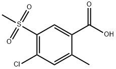 4-CHLORO-2-METHYL-5-(METHYLSULFONYL)-BENZOICACID,176309-00-5,结构式