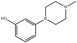 3-(1-メチルピペラジン-4-イル)フェノール 化学構造式