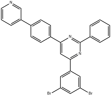Pyrimidine, 4-(3,5-dibromophenyl)-2-phenyl-6-[4-(3-pyridinyl)phenyl]- Structure