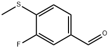 3-氟-4-(甲硫基)苯甲醛, 177756-61-5, 结构式