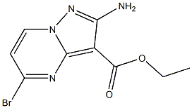ethyl 2-amino-5-bromopyrazolo[1,5-a]pyrimidine-3-carboxylate Struktur