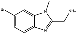 (6-bromo-1-methyl-1H-1,3-benzodiazol-2-yl)methanamine Structure