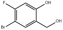 4-溴-5-氟-2-(羟甲基)苯酚 结构式