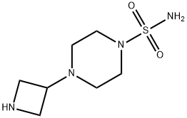 4-(3-azetidinyl)-1-Piperazinesulfonamide Struktur