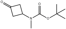 N-メチル-N-(3-オキソシクロブチル)カルバミン酸TERT-ブチル 化学構造式