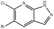5-溴-6-氯-1H-吡唑并[3,4-B]吡啶 结构式