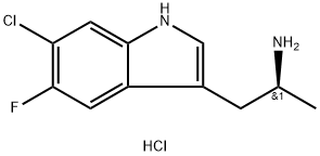 (S)-1-(6-Chloro-5-fluoro-1H-indol-3-yl)propan-2-amine hydrochloride Struktur