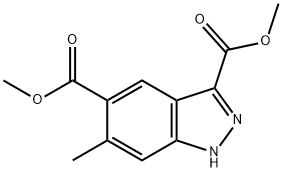 Dimethyl 6-methyl-1H-indazole-3,5-dicarboxylate Struktur
