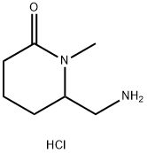 6-(アミノメチル)-1-メチル-2-ピペリジノン塩酸塩 化学構造式