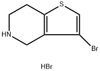 3-ブロモ-4H,5H,6H,7H-チエノ[3,2-C]ピリジン臭化水素 化学構造式
