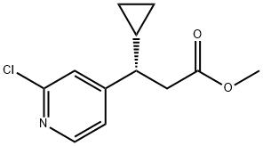 (S)-Methyl 3-(2-chloropyridin-4-yl)-3-cyclopropylpropanoate, 1788058-39-8, 结构式