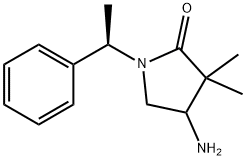 4-Amino-3,3-dimethyl-1-((R)-1-phenylethyl)pyrrolidin-2-one Struktur