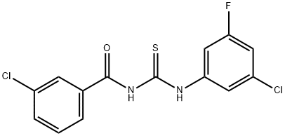 3-chloro-N-(3-chloro-5-fluorophenylcarbamothioyl)benzamide Structure