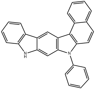 7,9-二氢-7-苯基-苯并[G]吲哚并[2,3-B]咔唑, 1800022-02-9, 结构式