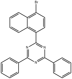 1,3,5-Triazine, 2-(4-bromo-1-naphthalenyl)-4,6-diphenyl- Structure