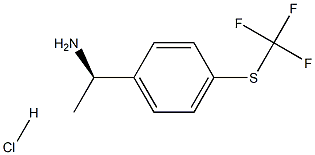 (R)-1-(4-((トリフルオロメチル)チオ)フェニル)エタンアミン塩酸塩 化学構造式