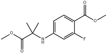 2-氟-4-[(1-甲氧基-2-甲基-1-氧代-2-丙基)氨基]苯甲酸甲酯,1802242-47-2,结构式