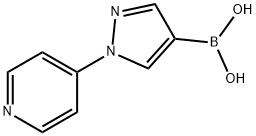 1-(4-PYRIDINYL)-1H-PYRAZOL-4-YLBORONIC ACID, 1802481-47-5, 结构式