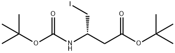 tert-Butyl (S)-3-(Boc-amino)-4-iodobutanoate Structure