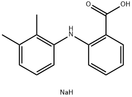 Benzoic acid, 2-[(2,3-dimethylphenyl)amino]-, monosodium salt
 Struktur