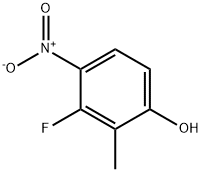 2-甲基-3-氟-4-硝基苯酚,1804491-81-3,结构式