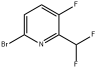 6-bromo-2-(difluoromethyl)-3-fluoropyridine Struktur