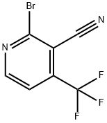 2-溴-4-三氟甲基吡啶-3-甲腈, 1807206-49-0, 结构式