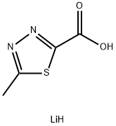 5-甲基-1,3,4-噻二唑-2-羧酸锂,1810070-07-5,结构式