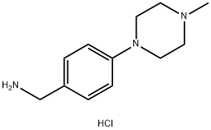 (4-(4-甲基哌嗪-1-基)苯基)甲胺盐酸盐, 1810070-21-3, 结构式