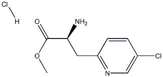 (S)-Methyl 2-amino-3-(5-chloropyridin-2-yl)propanoate hydrochloride Structure