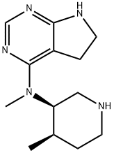 6,7-Dihydro-N-methyl-N-[(3R,4R)-4-methyl-3-piperidinyl]-5H-pyrrolo[2,3-d]pyrimidin-4-amine Structure