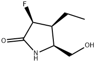 (3S,4S,5S)-4-ethyl-3-fluoro-5-(hydroxymethyl)pyrrolidin-2-one, 1817630-30-0, 结构式