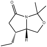 (7R,7AS)-7-乙基-3,3-二甲基-六氢吡咯并[1,2-C][1,3]噁唑-5-酮,1817631-47-2,结构式